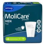 Packshot frontal MoliCare Premium MEN Pads 2 Drops 14 pieces