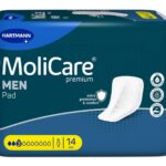 Packshot frontal MoliCare Premium MEN Pads 3 Drops 14 pieces